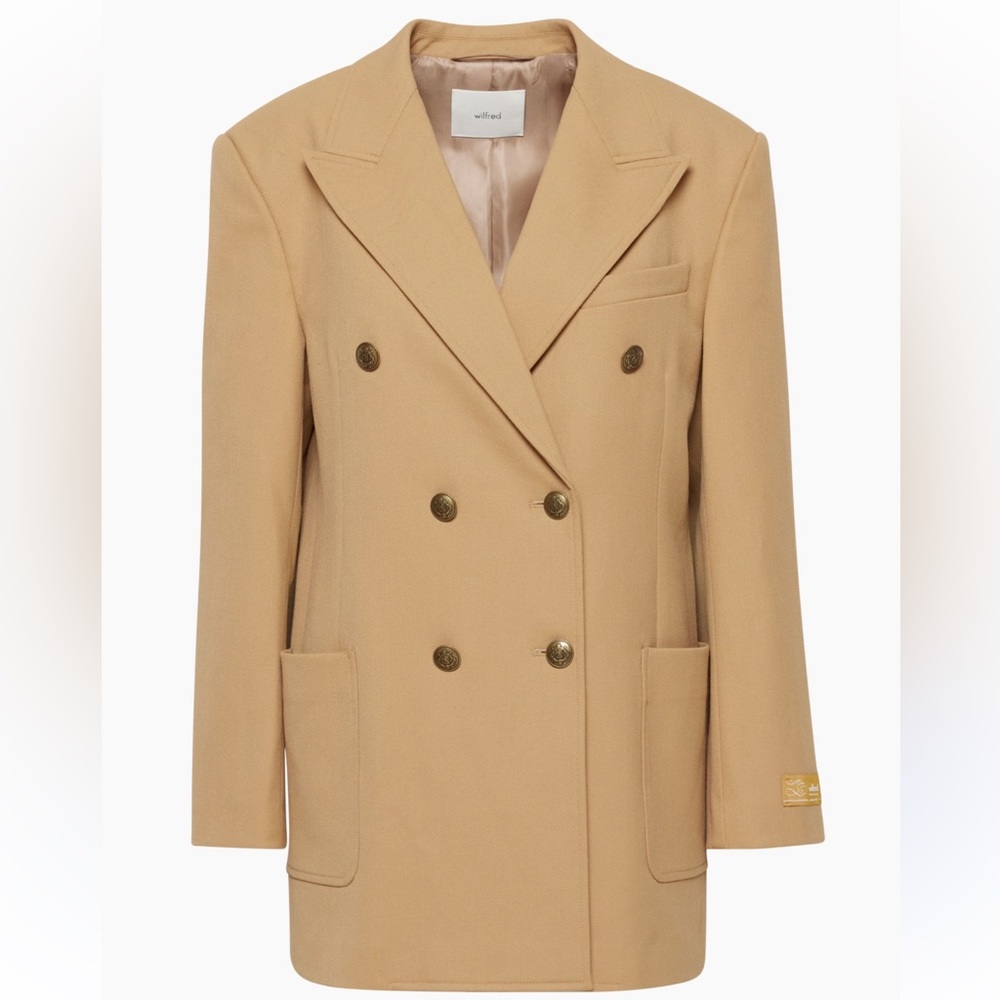 Wilfred Camel Allegro Double-Breasted Blazer